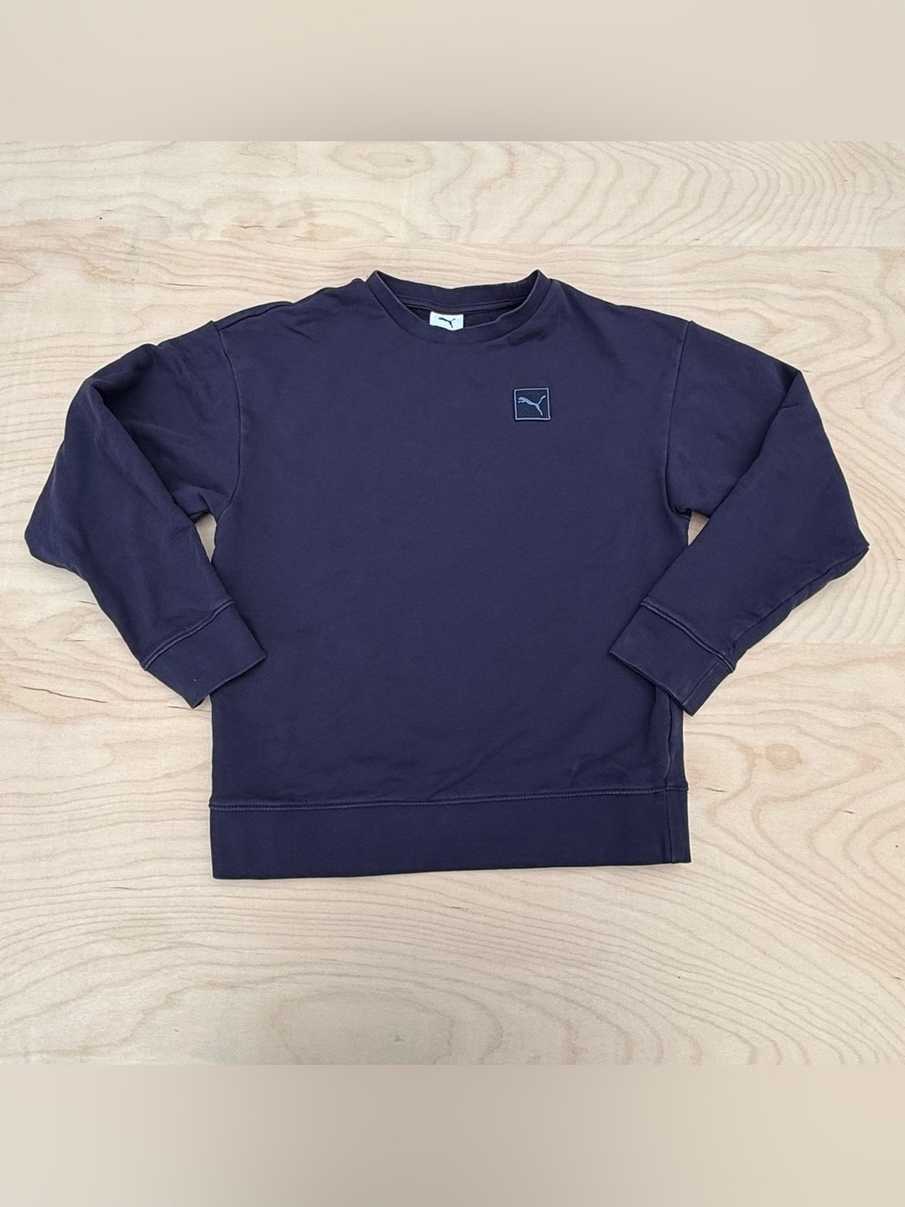 Puma Essentials Elevated Comfort Crew Neck Sweatshirt Athletic Casual Blue XS